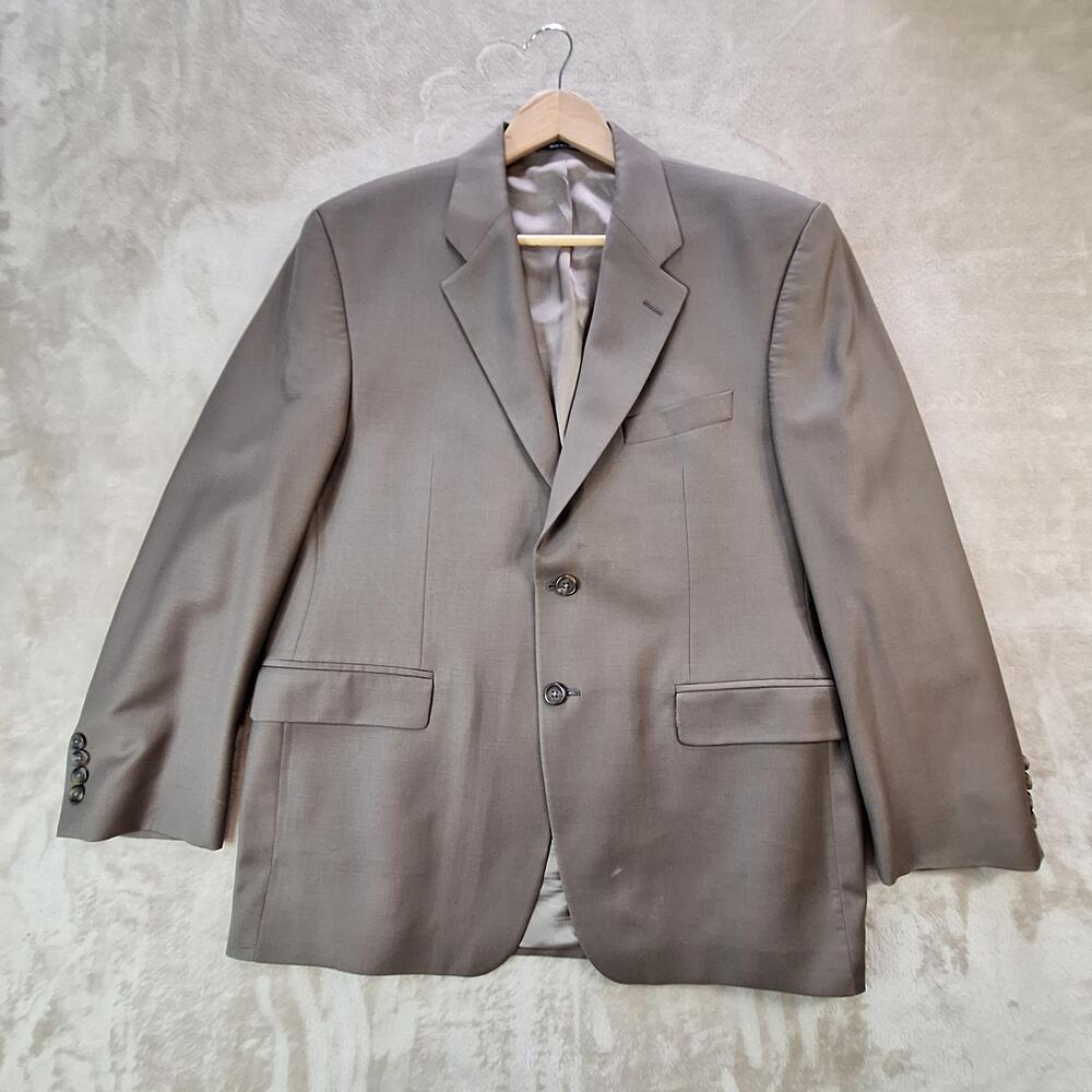 Chaps Ralph Lauren Suit Jacket Mens 42 Short Brown Wool Single Vent 2 Button